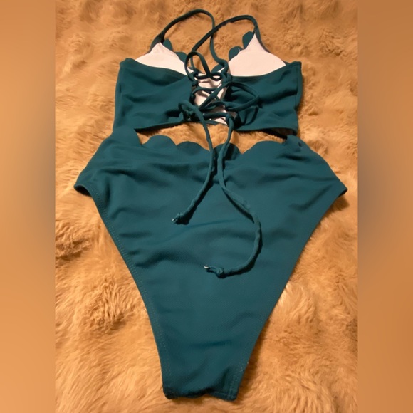 ZAFUL high waisted bikini swimsuits with scalloped trim - Picture 6 of 11